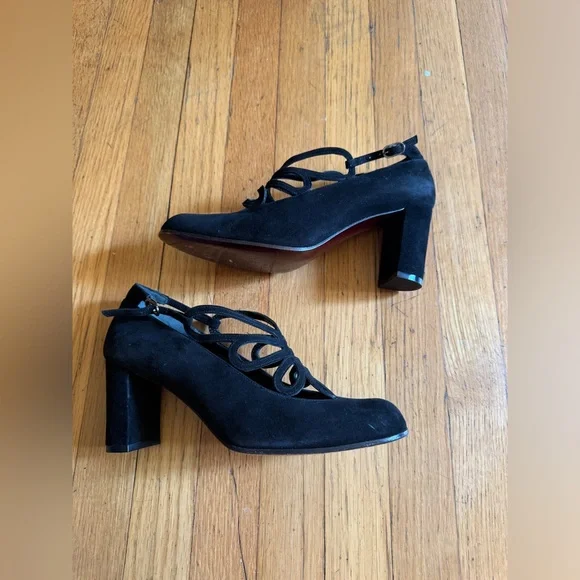 Vintage Emilio Pucci Black Suede Ankle Boots - Size 37.5 - Picture 5 of 8